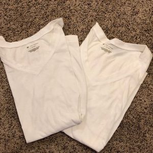 White Vneck short sleeve never worn